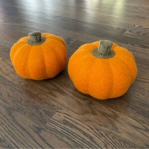 Set of 2 Trader Joe’s Felt Pumpkins